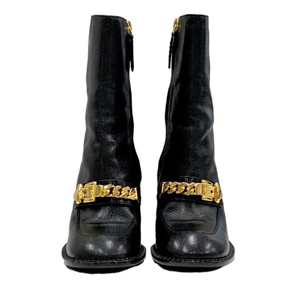 Gucci Boots Short Boots Shoes Chain Belt Leather Black main image 6